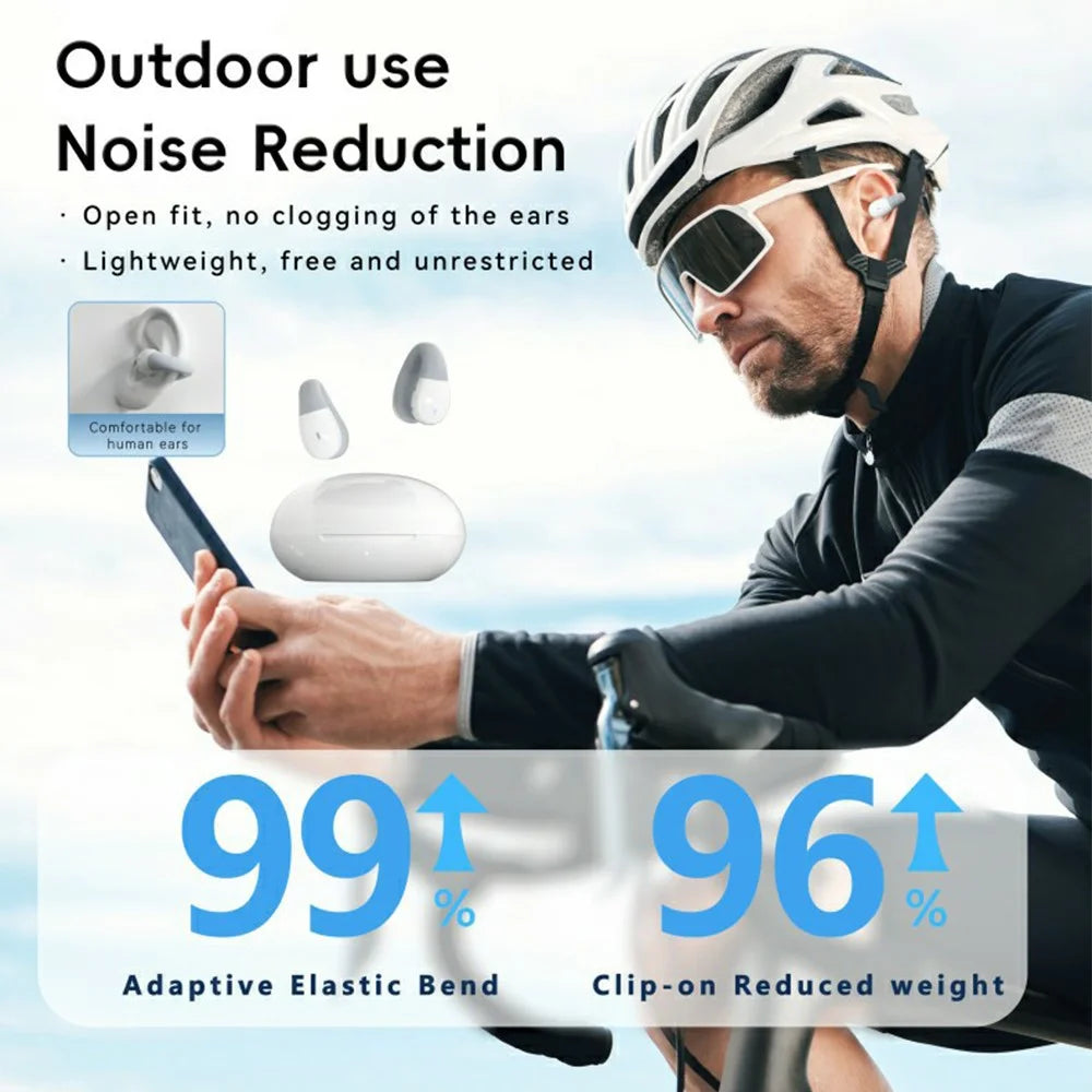 F13 1 Pair HIFI Wireless Earbuds Ear-Clip Design Bluetooth-Compatible Earphones True Wireless Stereo - Black - 6