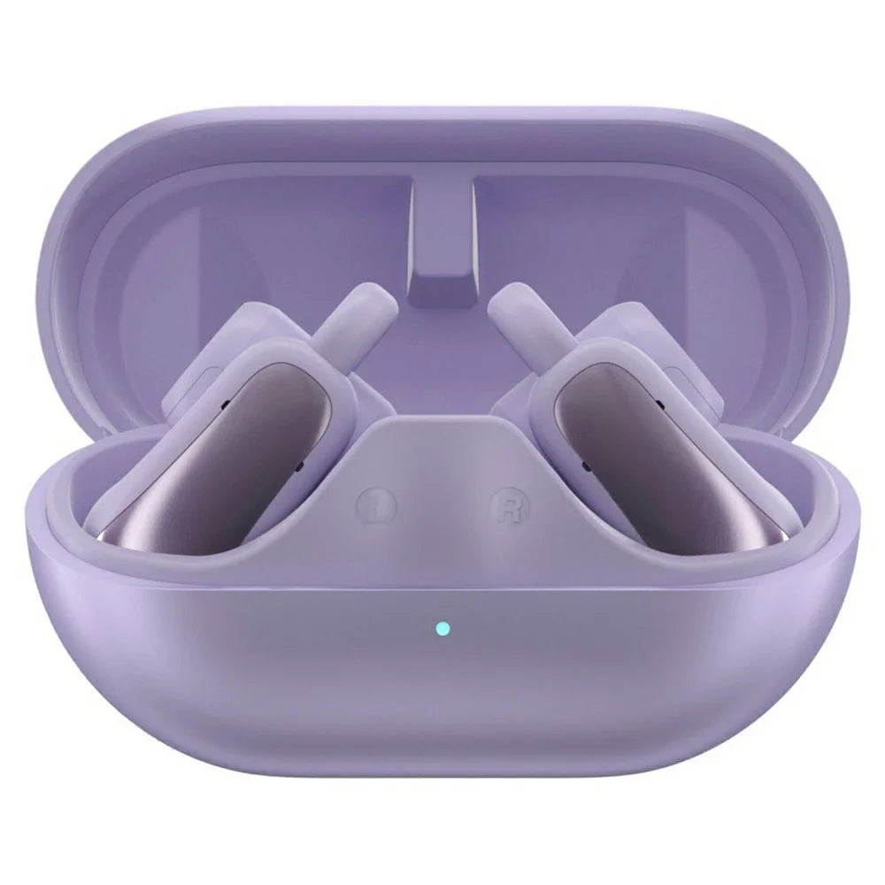 F18 1 Pair Wireless Clip-On Open-Ear Earbuds ANC Noise Cancelling Bluetooth-Compatible Earphones - Purple - 1