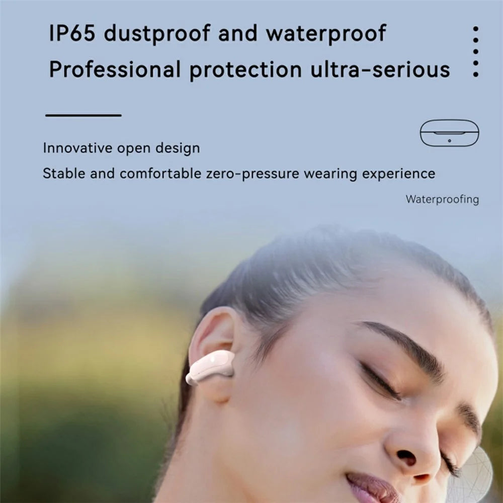 F18 1 Pair Wireless Clip-On Open-Ear Earbuds ANC Noise Cancelling Bluetooth-Compatible Earphones - Purple - 7