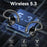Q38 1 Pair Ear-Hook In-Ear Earphones Noise Cancelling Stereo Headphones Wireless Earbuds - Black - 3