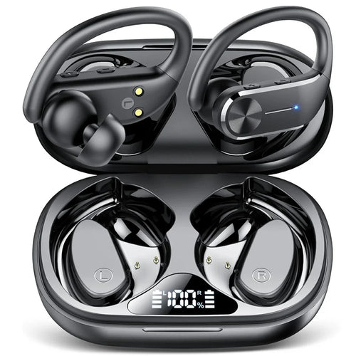 Q28S 1 Pair Wireless Sport Earphones Ear Hook Noise Cancelling Bluetooth-Compatible Headset - 1