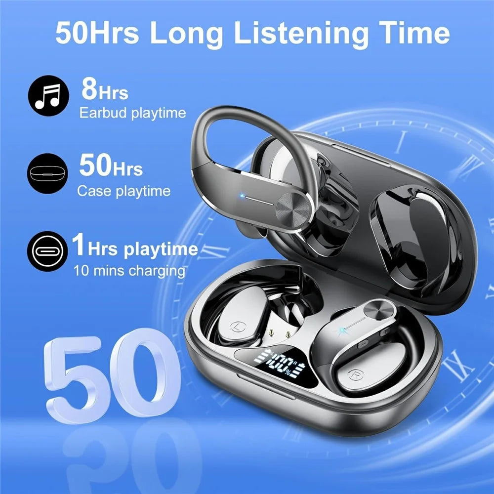 Q28S 1 Pair Wireless Sport Earphones Ear Hook Noise Cancelling Bluetooth-Compatible Headset - 2