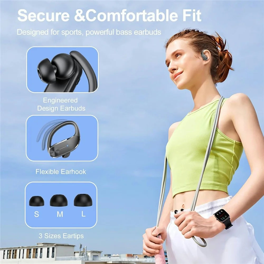 Q28S 1 Pair Wireless Sport Earphones Ear Hook Noise Cancelling Bluetooth-Compatible Headset - 5