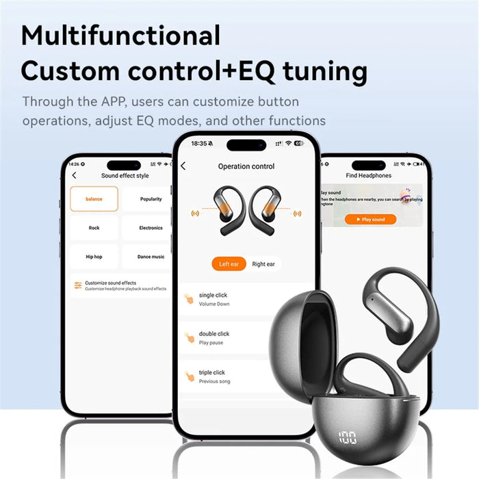 M118 Wireless Earphones Bluetooth-Compatible Waterproof Sports Ear Hook Headset - Black - 6