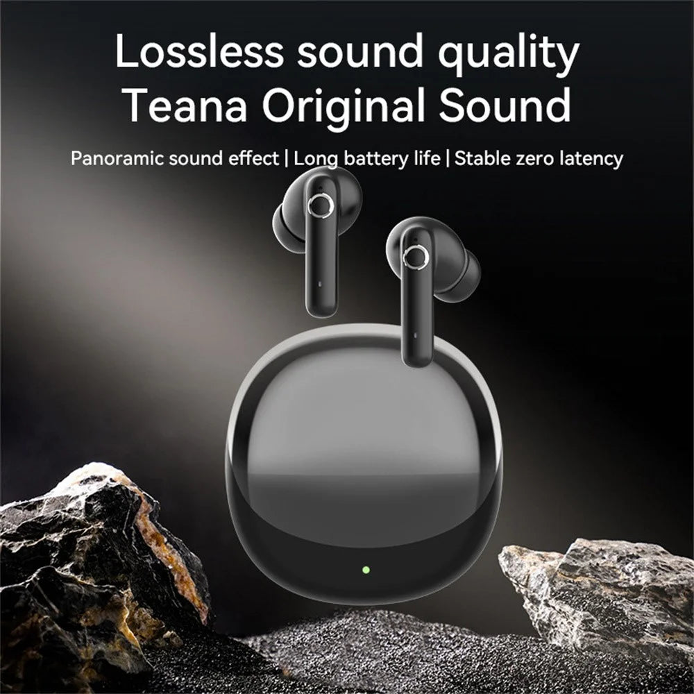 S12 Active Noise Cancellation Wireless Bluetooth-Compatible Earbuds In Ear Sports Headphones - Black - 3