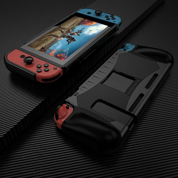 For Nintendo Switch Case Soft TPU Anti Drop Anti Slip Protective Cover - Black - 1