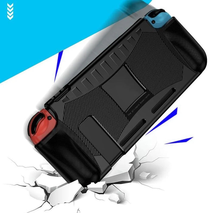 For Nintendo Switch Case Soft TPU Anti Drop Anti Slip Protective Cover - Black - 3