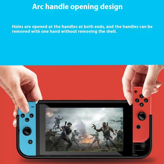 For Nintendo Switch Case Soft TPU Anti Drop Anti Slip Protective Cover - Black - 5