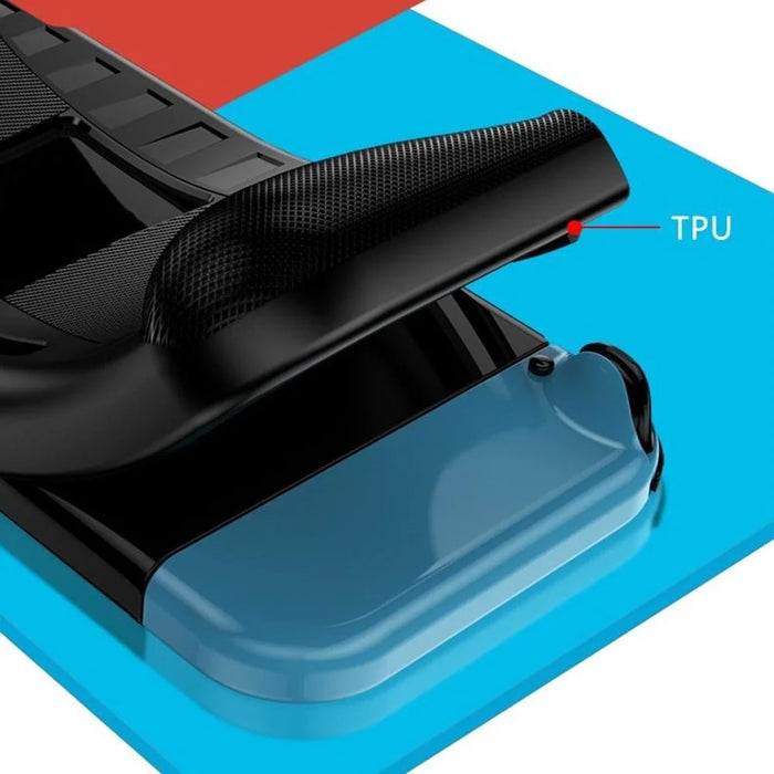 For Nintendo Switch Case Soft TPU Anti Drop Anti Slip Protective Cover - Black - 7