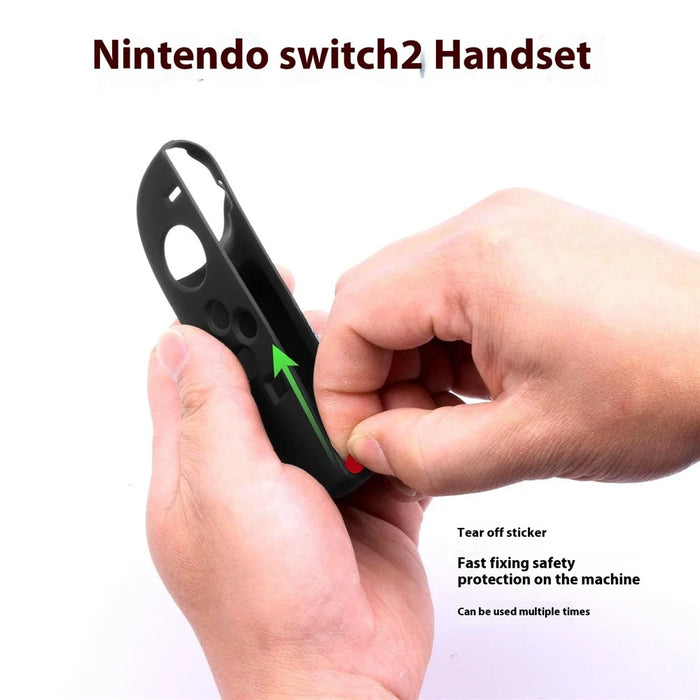 For Nintendo Switch 2 Console Case with Stand TPU + PC Detachable Protective Cover Accessory - Black - 4