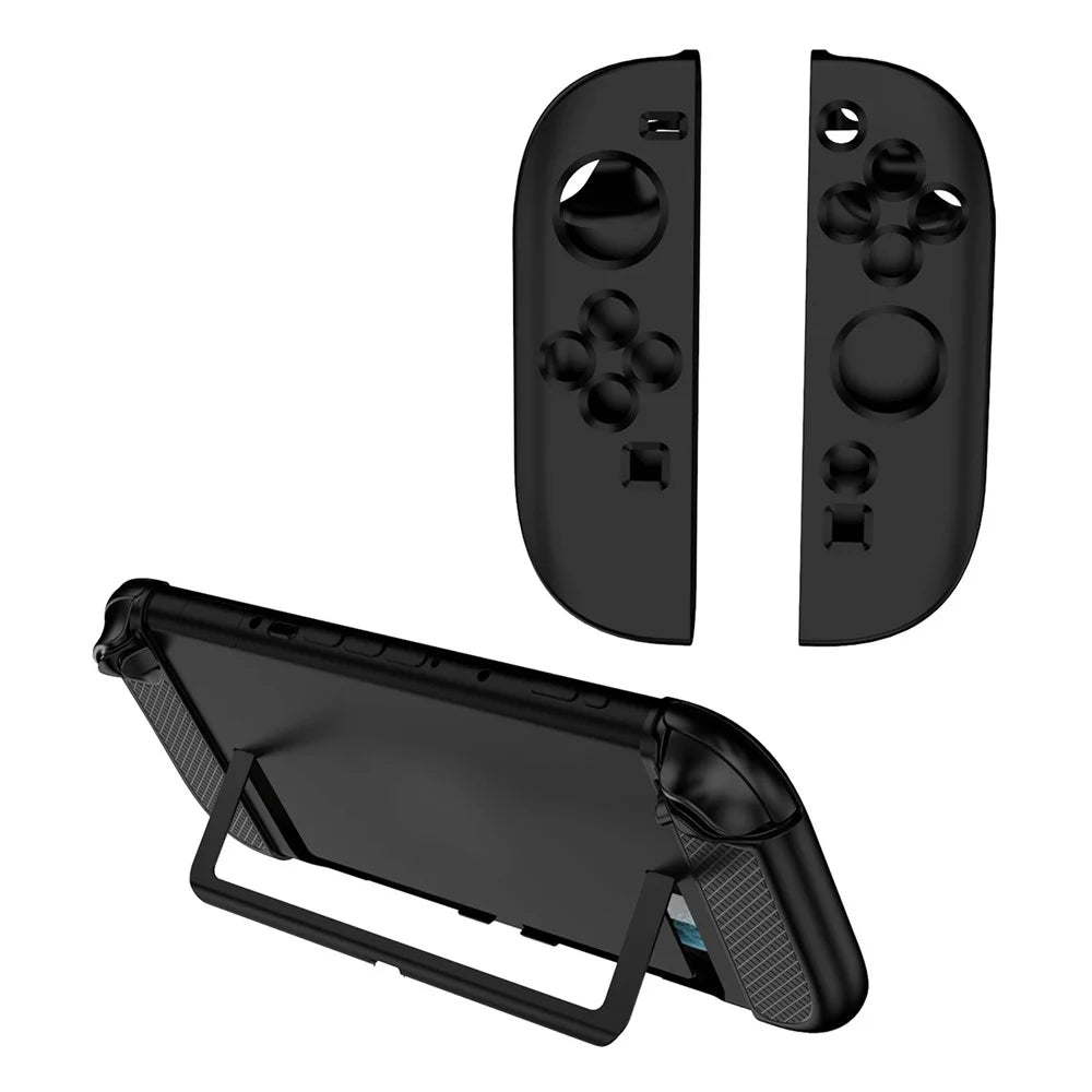 1Pair Silicone Cover for Nintendo Switch 2 Controller Protective Case Game Console Joy-Con Handle Sleeve - Black - 1