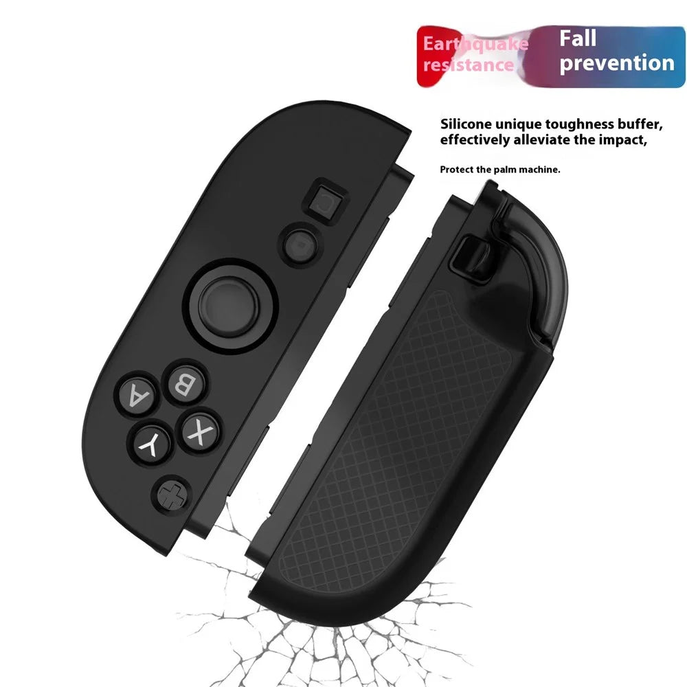 1Pair Silicone Cover for Nintendo Switch 2 Controller Protective Case Game Console Joy-Con Handle Sleeve - Black - 3