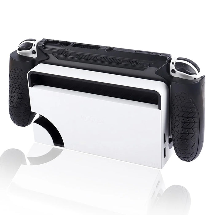 For Nintendo Switch OLED Case Dock Compatible Crystal PC Shockproof Protective Cover - 5