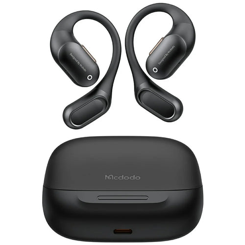 MCDODO HP-007 Open-Ear True Wireless Earbuds with LED Display BT Headphones IPX4 Water Resistant - Black - 1