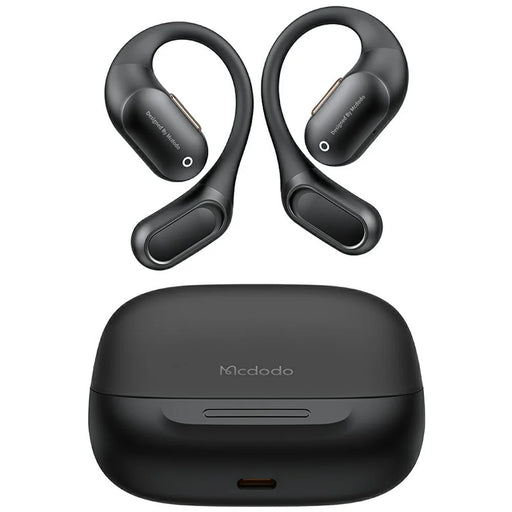 MCDODO HP-007 Open-Ear True Wireless Earbuds with LED Display BT Headphones IPX4 Water Resistant - Black - 1