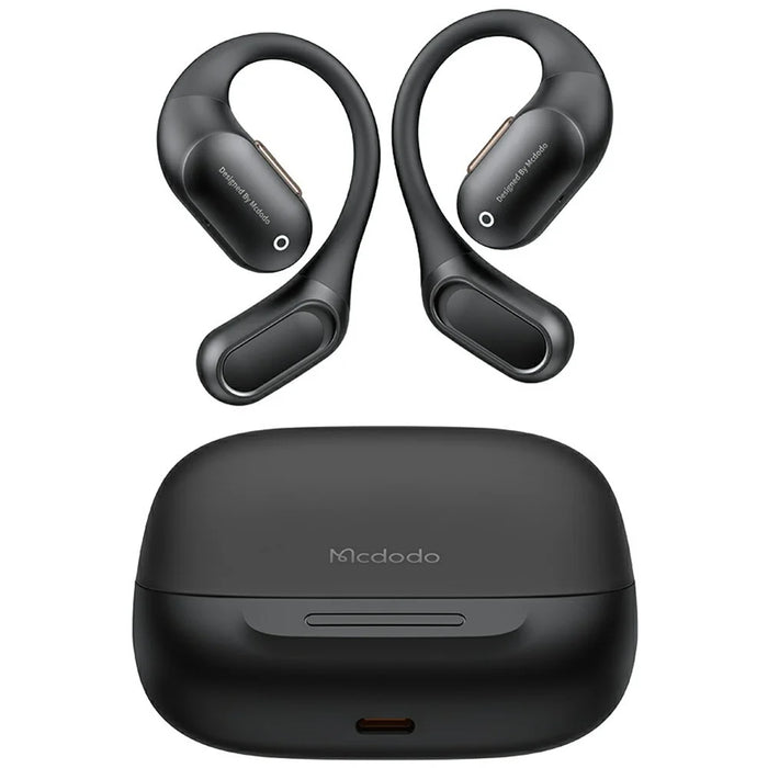 MCDODO HP-007 Open-Ear True Wireless Earbuds with LED Display BT Headphones IPX4 Water Resistant - Black - 1