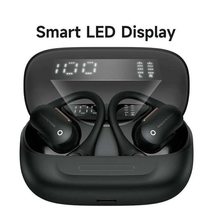 MCDODO HP-007 Open-Ear True Wireless Earbuds with LED Display BT Headphones IPX4 Water Resistant - Black - 6