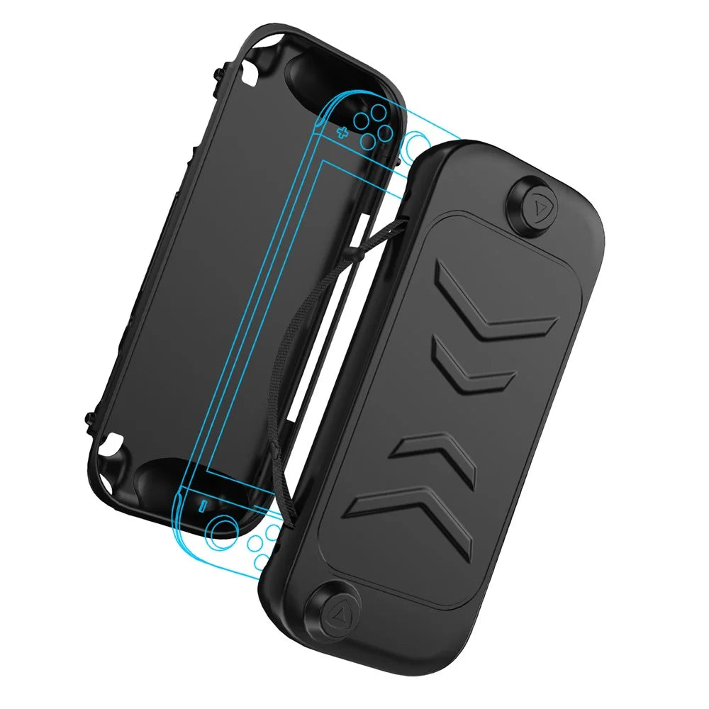 JYS JYS-NS2272 For Nintendo Switch 2 / Switch / Switch OLED TPU+ABS Protective Case Detachable Cover with Stand - 1