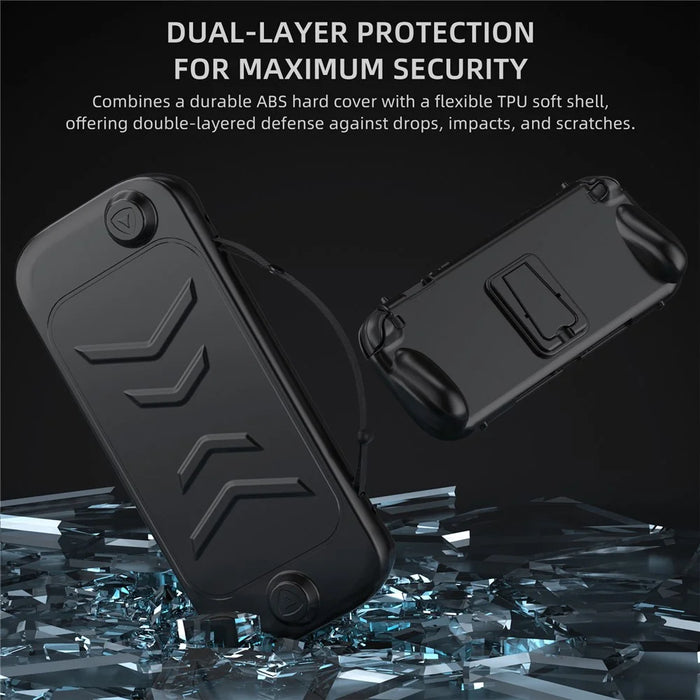 JYS JYS-NS2272 For Nintendo Switch 2 / Switch / Switch OLED TPU+ABS Protective Case Detachable Cover with Stand - 4