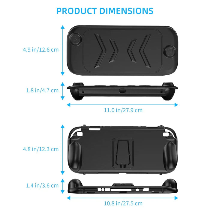 JYS JYS-NS2272 For Nintendo Switch 2 / Switch / Switch OLED TPU+ABS Protective Case Detachable Cover with Stand - 7