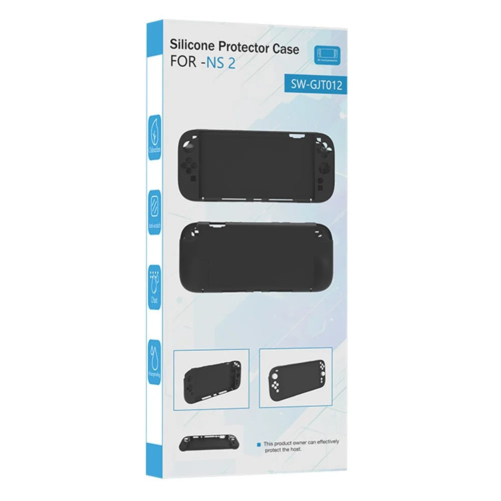 For Nintendo Switch 2 Silicone Case Full Coverage Anti Drop Soft Protective Cover - Blue - 5