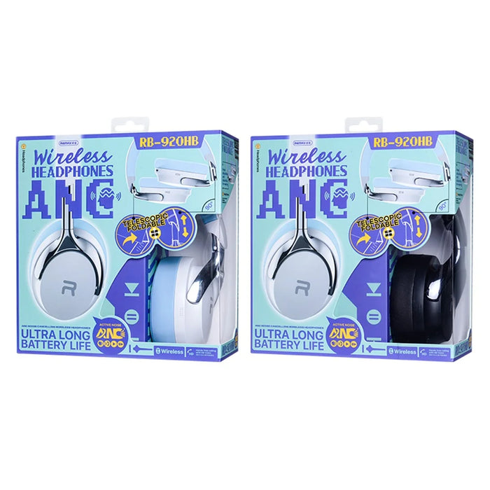 REMAX RB-920HB Wireless Headphones ANC Over-Ear Heatset with High Fidelity Sound For Comfortable Wear - Black - 3
