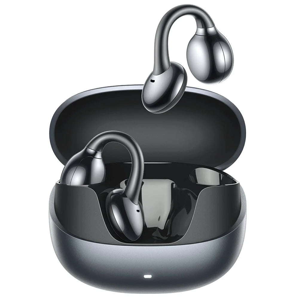 JOYROOM JR-OE3 Open-Ear Clip-On Wireless Headphones Bluetooth-Compatible Earbuds with Deep Bass - Dark Grey - 1