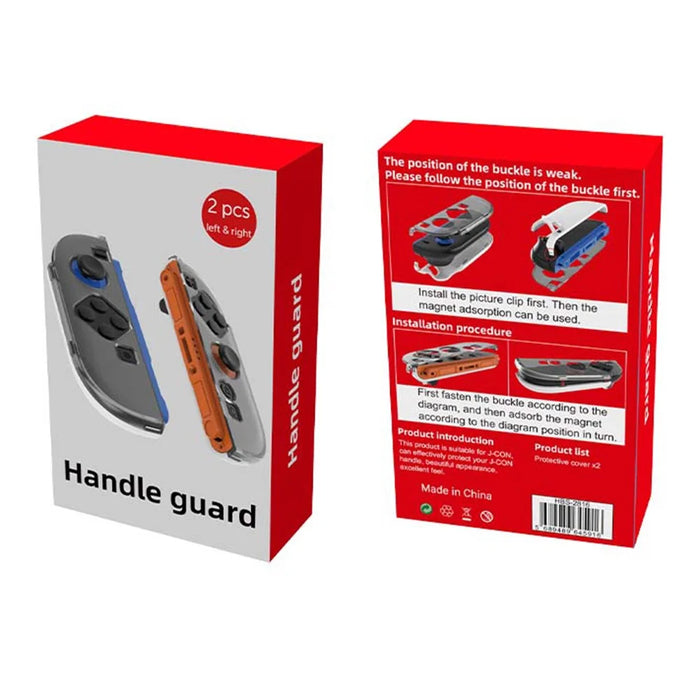 HBS-2816 2Pcs For Nintendo Switch 2 Left and Right Joy-Con Controller Magnetic Shell Clear PC Protective Case - 5