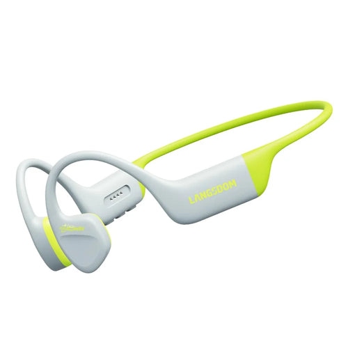 LANGSDOM BE15 Bone Conduction Bluetooth-Compatible Open Ear Headphones Built In 32G Storage - Grey+Green - 1