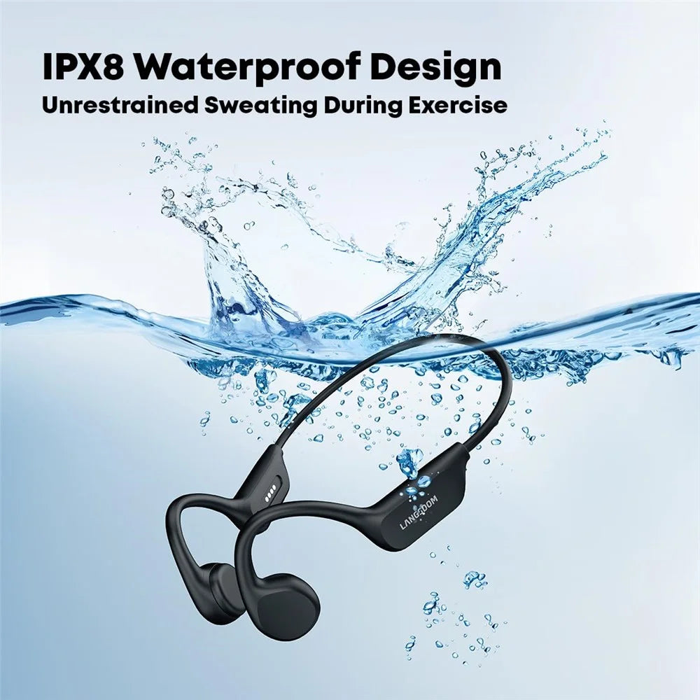 LANGSDOM BE17 IPX8 Waterproof Bone Conduction Bluetooth-Compatible Headphones Built In 32G Storage - 2
