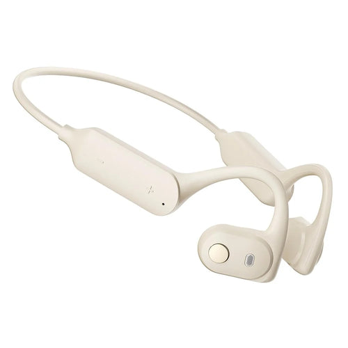 LANGSDOM Airwave BE10 Cycling Sport Bone Conduction Bluetooth-Compatible Headset Open Ear Waterproof Earphone - Beige - 1