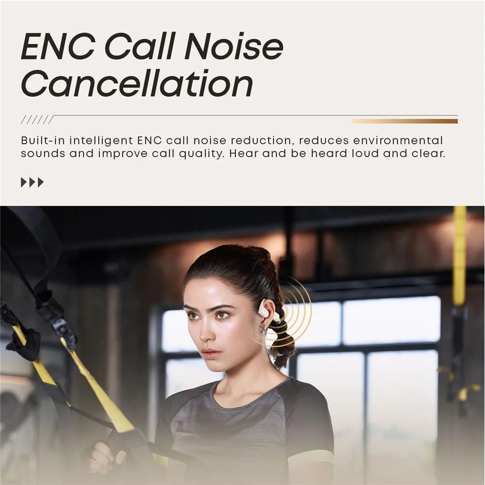 LANGSDOM Airwave BE10 Cycling Sport Bone Conduction Bluetooth-Compatible Headset Open Ear Waterproof Earphone - Beige - 6