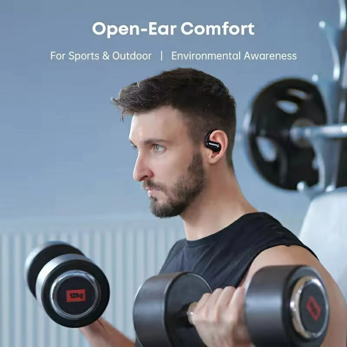 LANGSDOM TS05 Wireless Bluetooth-Compatible Earphone with Microphone Ear Hook Music Call Headset - Black - 2