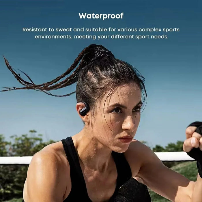 LANGSDOM TS05 Wireless Bluetooth-Compatible Earphone with Microphone Ear Hook Music Call Headset - Black - 4