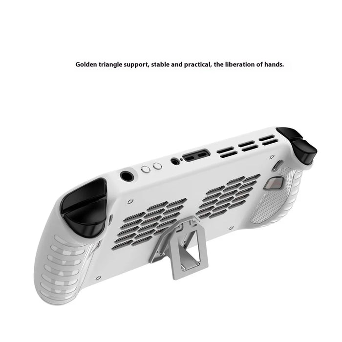 For Lenovo Legion Go S Handheld Game Console TPU Case with Kickstand Impact-Resistant Protective Cover - Black - 3