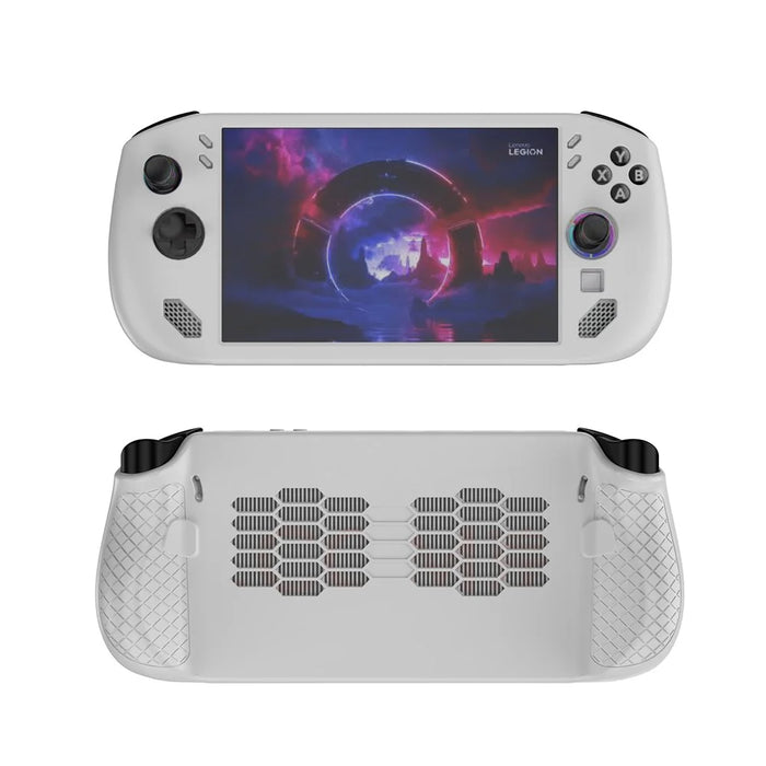 For Lenovo Legion Go S Handheld Game Console Silicone Case Impact-Resistant Soft Protective Cover - White - 1