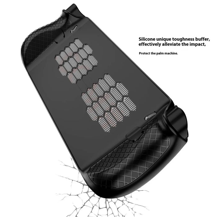 For Lenovo Legion Go S Handheld Game Console Silicone Case Impact-Resistant Soft Protective Cover - White - 3