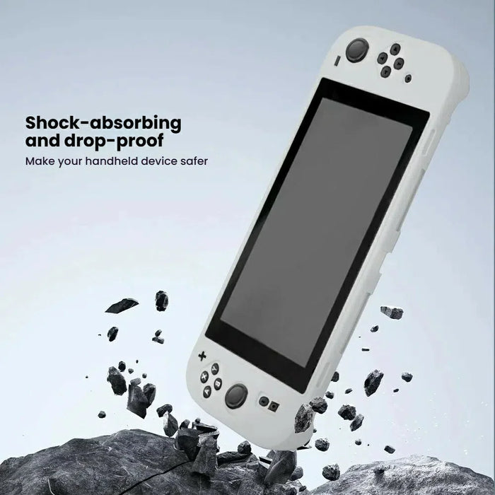 For Nintendo Switch 2 Silicone Case Integrated Design Washable Shockproof Protective Cover - White - 5
