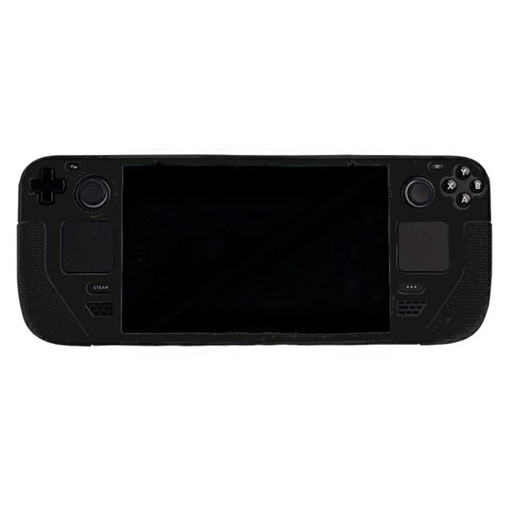 For Steam Deck Silicone Case Integrated Design Washable Shockproof Protective Cover - Black - 1