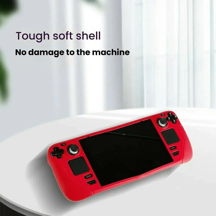 For Steam Deck Silicone Case Integrated Design Washable Shockproof Protective Cover - Black - 6