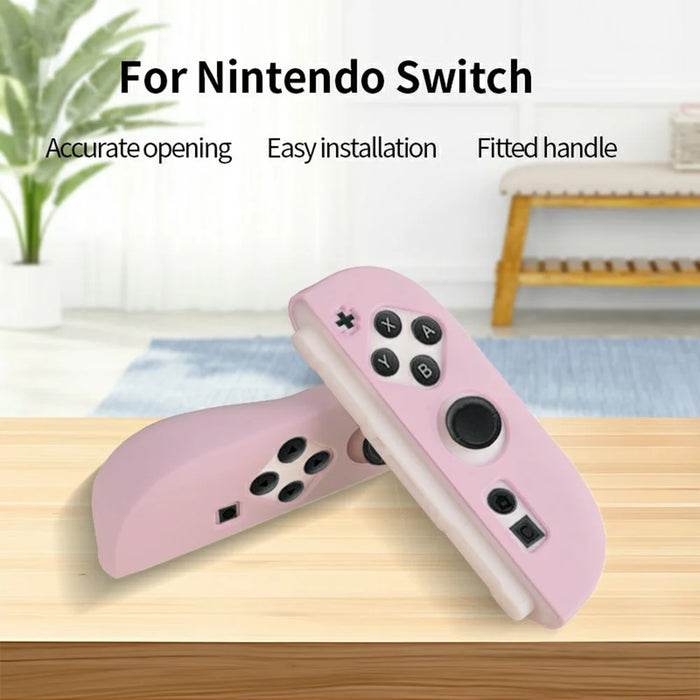 For Nintendo Switch 2 Controller Silicone Case Separate Design Shockproof Anti Drop Protective Cover - Pink - 2