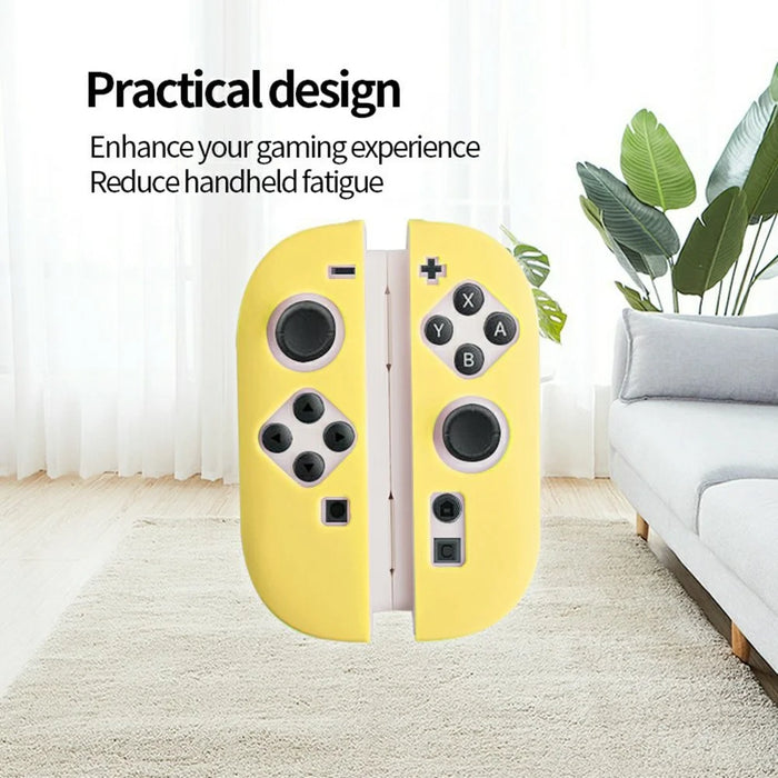 For Nintendo Switch 2 Controller Silicone Case Separate Design Shockproof Anti Drop Protective Cover - Pink - 6