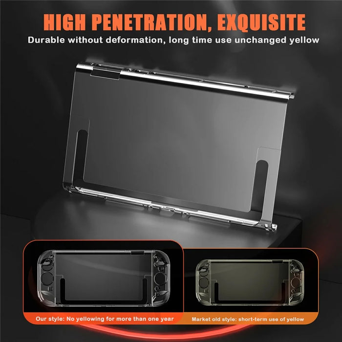 For Nintendo Switch 2 Protective Case Gaming Console Transparent PC Shockproof Cover - 4