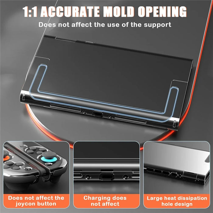 For Nintendo Switch 2 Protective Case Gaming Console Transparent PC Shockproof Cover - 6