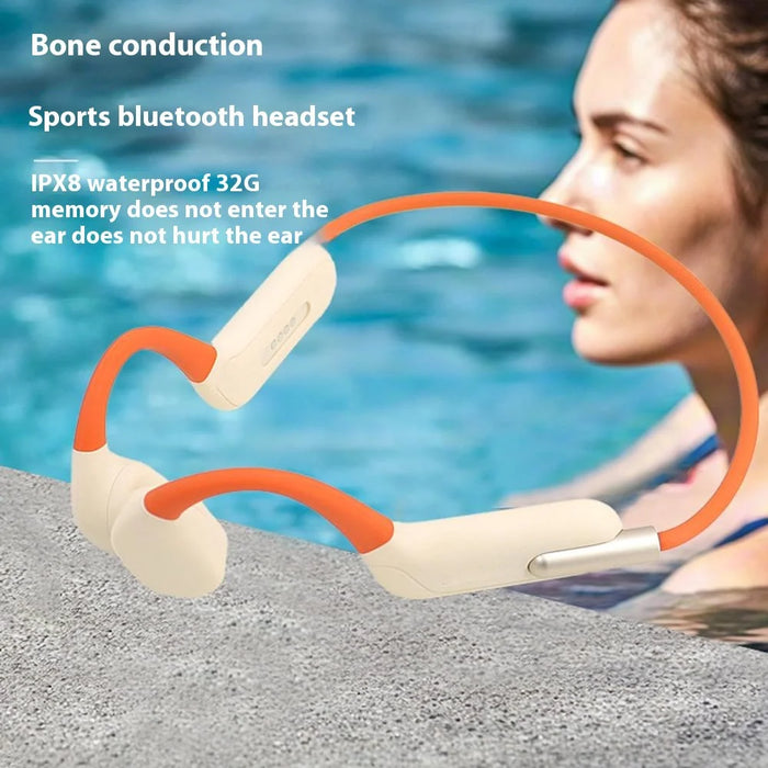 WY5 IPX8 Waterproof Bone Conduction Bluetooth-Compatible Headphones for Swimming Built In 32GB Memory - 3