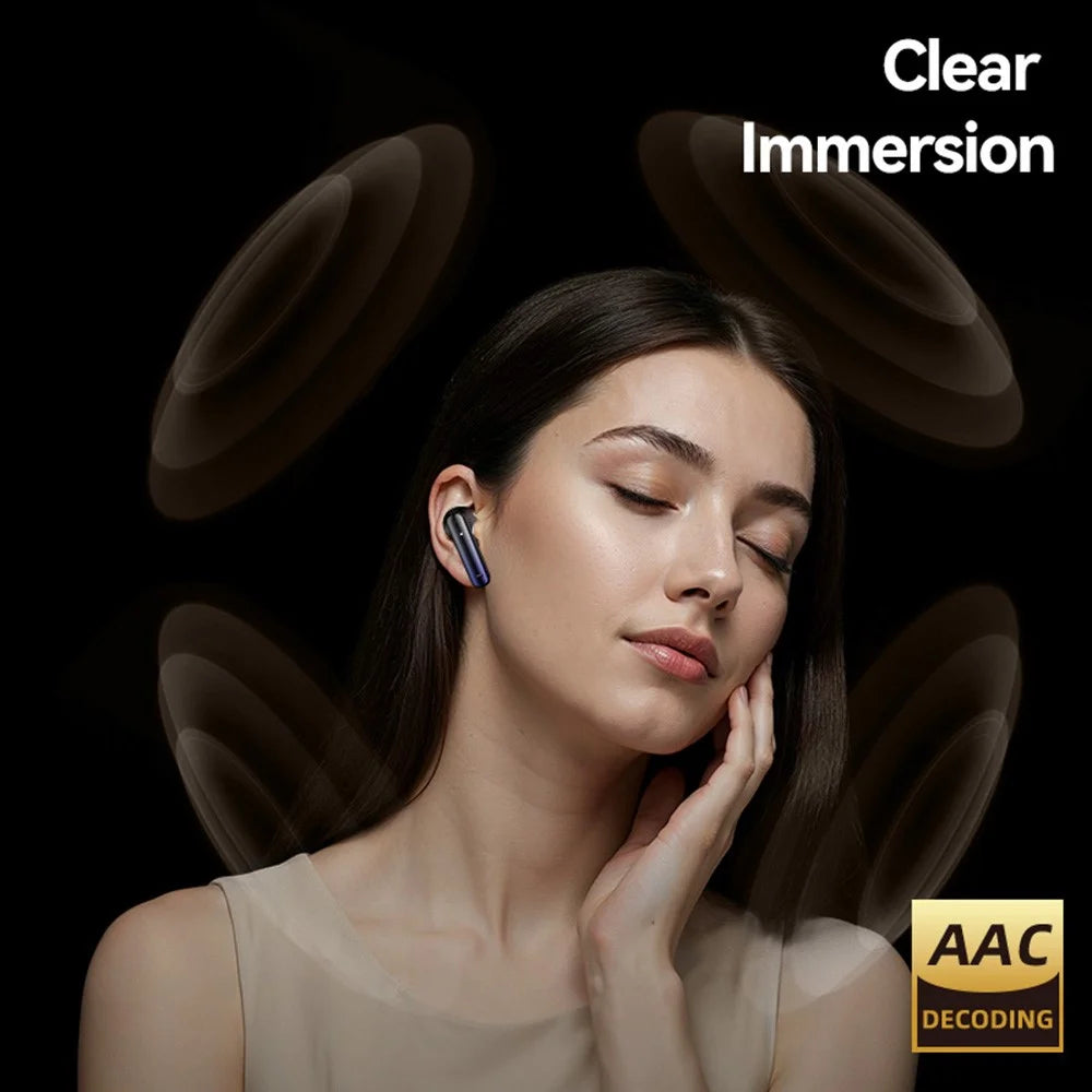 USAMS Echo E02 Wireless In-Ear Earbuds Bluetooth-Compatible 5.3 ANC + ENC Noise Cancelling Headphones - White - 4