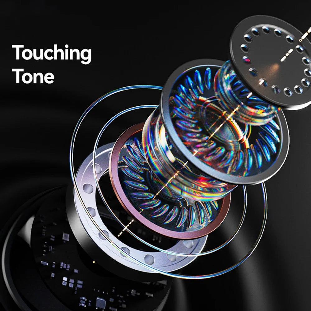 USAMS Echo E02 Wireless In-Ear Earbuds Bluetooth-Compatible 5.3 ANC + ENC Noise Cancelling Headphones - White - 6