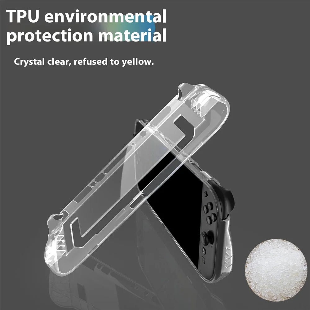 SW2D04 For Nintendo Switch 2 Handheld Game Console Protective Case Transparent Anti Drop TPU Cover - 4
