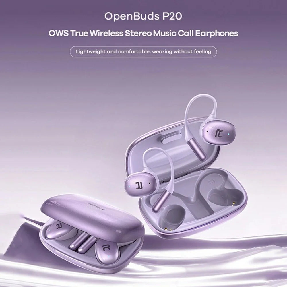 REMAX Openbuds P20 True Wireless Stereo Earbuds For Music Calls ANC Bluetooth-Compatible Earphones - Purple - 2