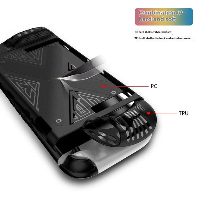 SW2D03 For Nintendo Switch 2 Game Console Anti Scratch Case TPU + PC Split Protective Cover - Black - 6